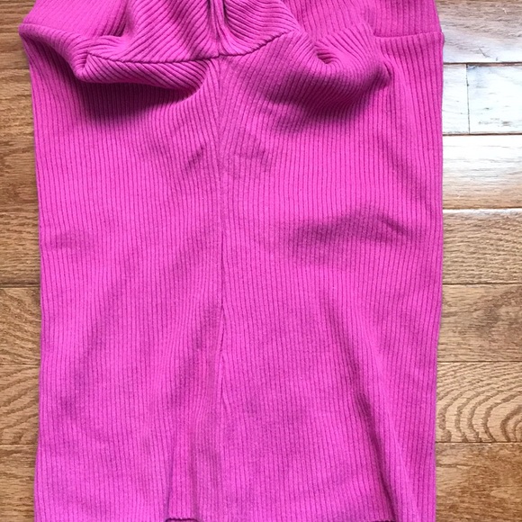 Fuchsia ribbed top - Picture 8 of 12